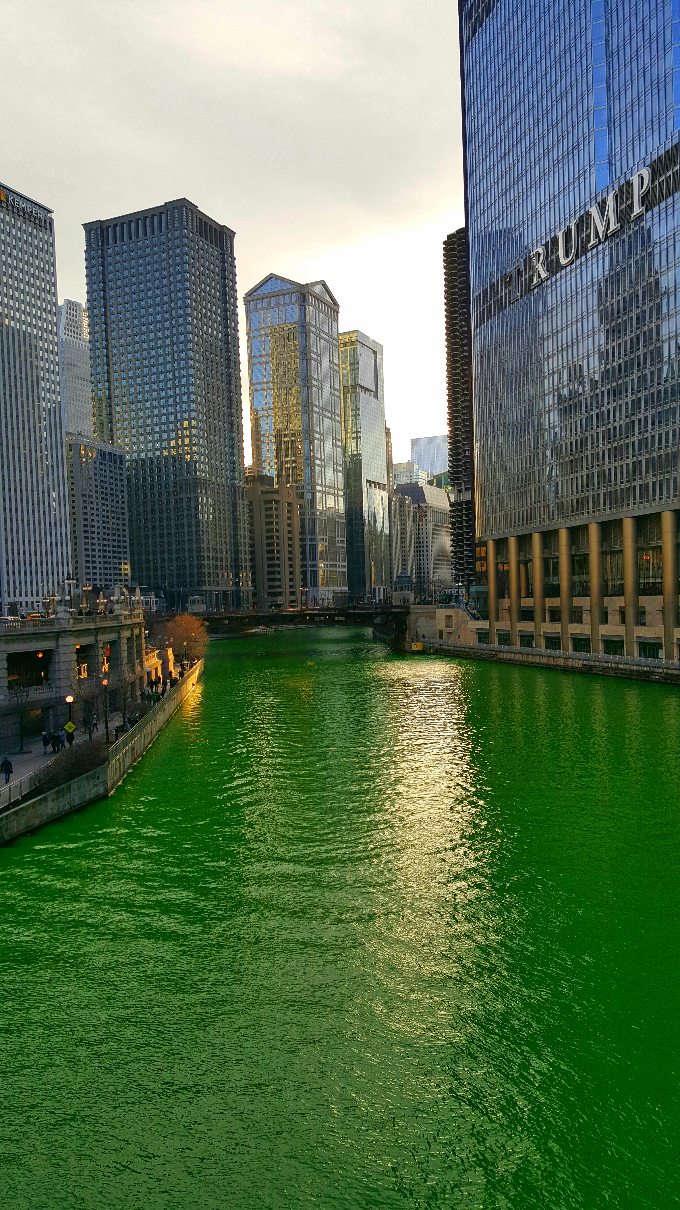 Dyeing the Chicago River